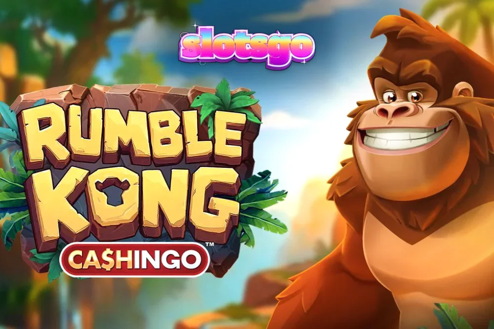 Isang masiglang jungle-themed slot interface na nagpapakita ng mga simbolo ng saging at cash sa Rumble Kong CASHINGO.